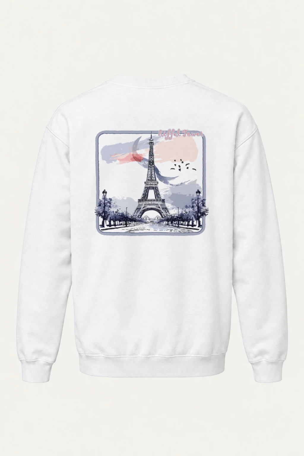"Eiffel Tower Avenue" Heavy Blend Unisex Crewneck Sweatshirt | Gildan 18000