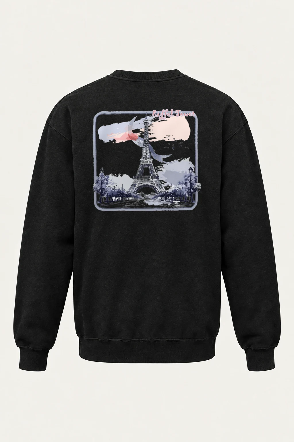 "Eiffel Tower Avenue" Heavy Blend Unisex Crewneck Sweatshirt | Gildan 18000