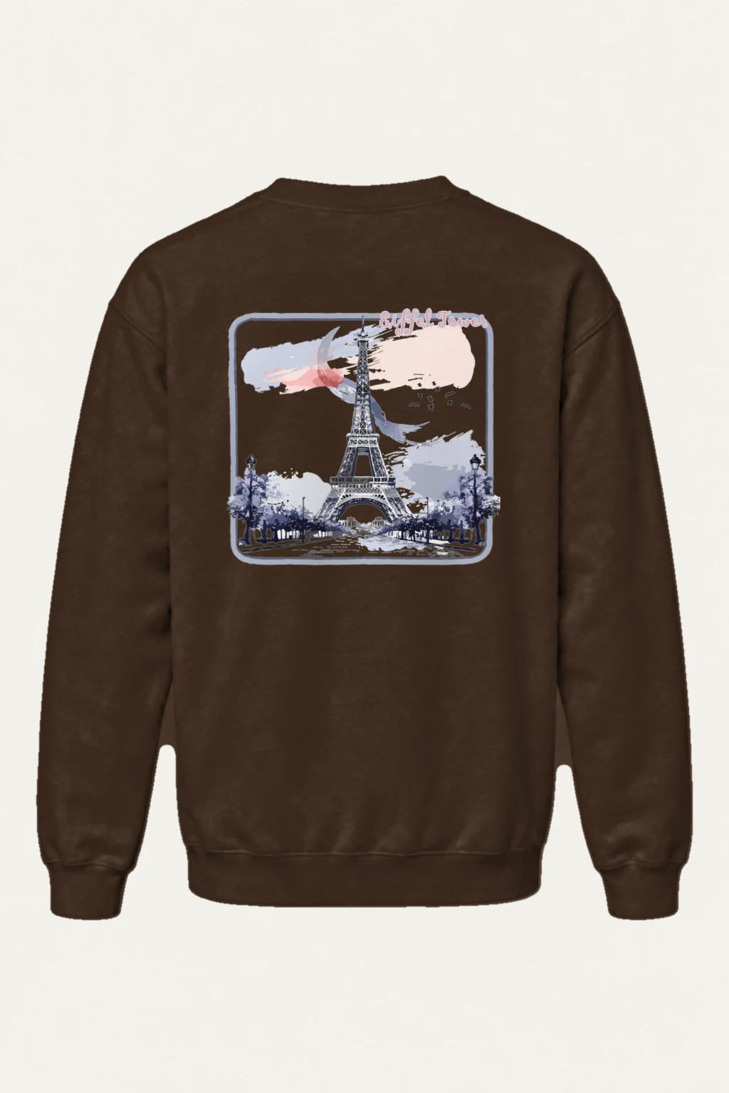 "Eiffel Tower Avenue" Heavy Blend Unisex Crewneck Sweatshirt | Gildan 18000