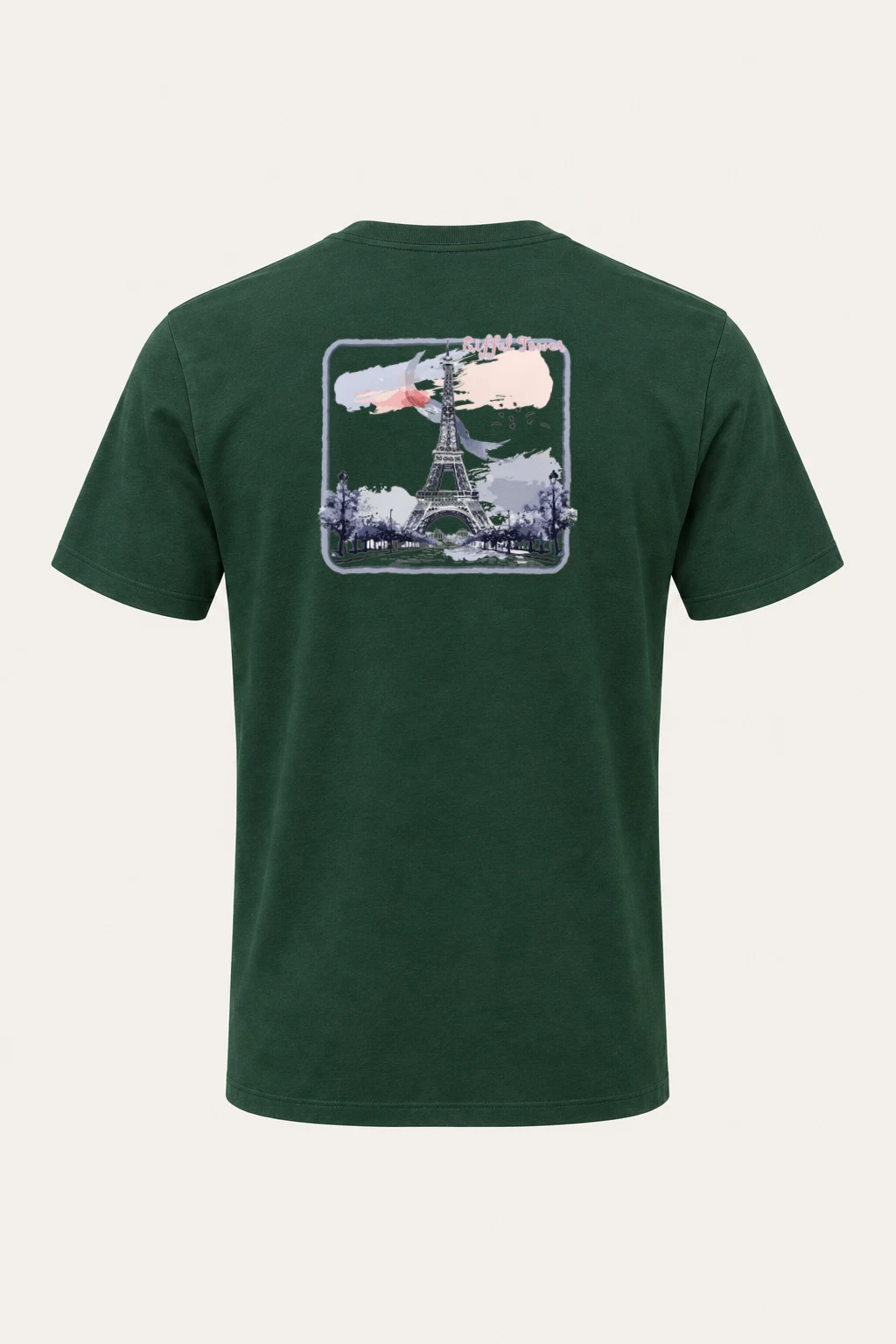 "Eiffel Tower Avenue" Heavyweight Unisex Crewneck T-shirt | Gildan 5000