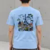 "Eiffel Tower Landmarks" Heavyweight Unisex Crewneck T-shirt | Gildan 5000