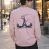 "Eiffel Tower Sketch" Unisex Longsleeve T-shirt | Gildan 2400