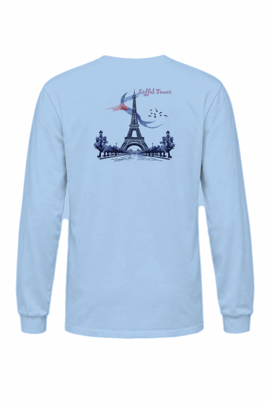 "Eiffel Tower Sketch" Unisex Longsleeve T-shirt | Gildan 2400