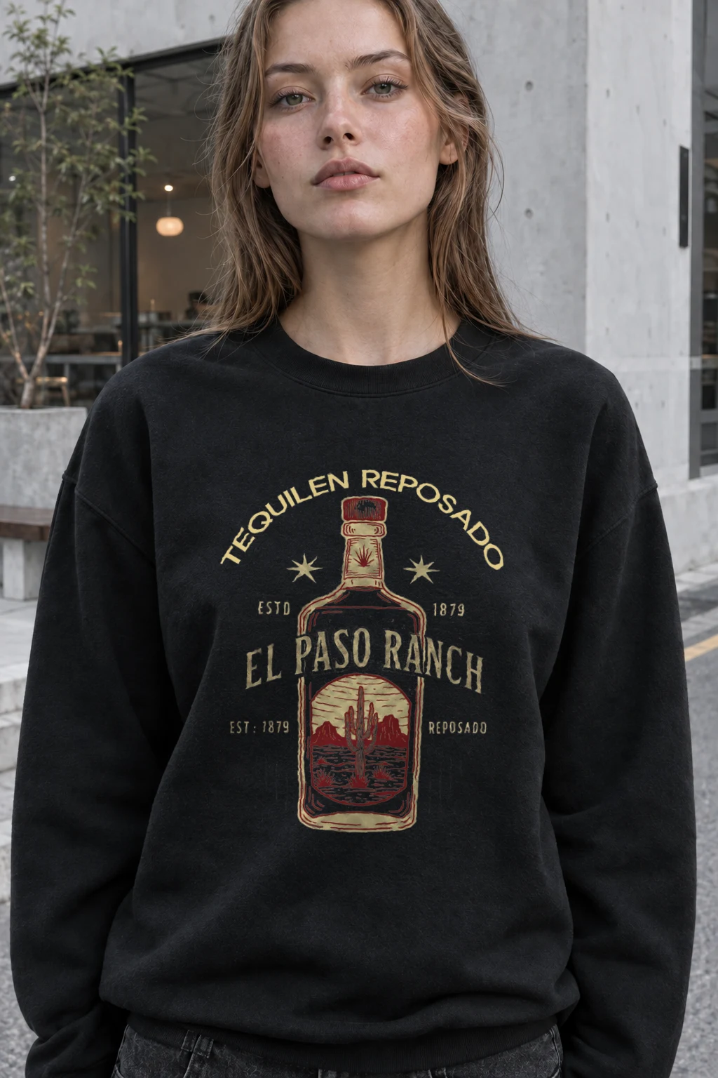 "El Paso Reposado" Heavy Blend Unisex Crewneck Sweatshirt | Gildan 18000