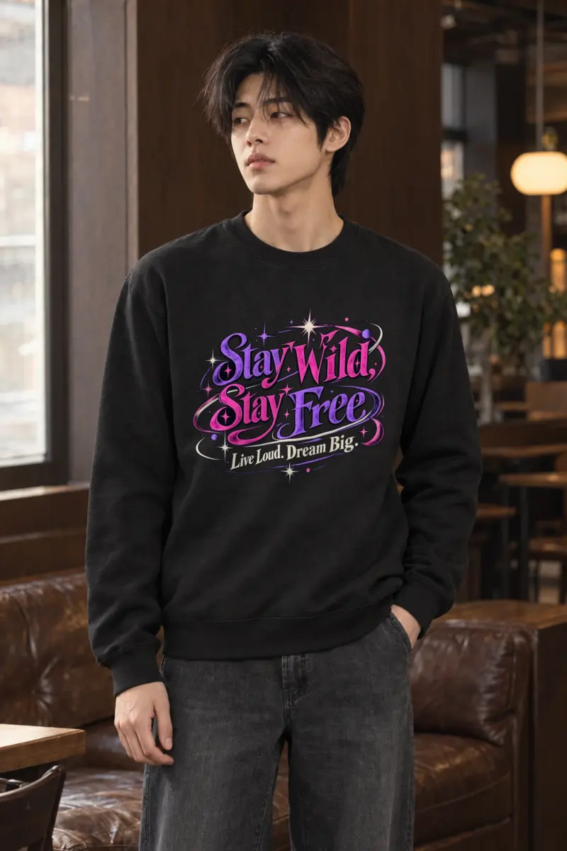 "Electric Freedom Lettering" Heavy Blend Unisex Crewneck Sweatshirt