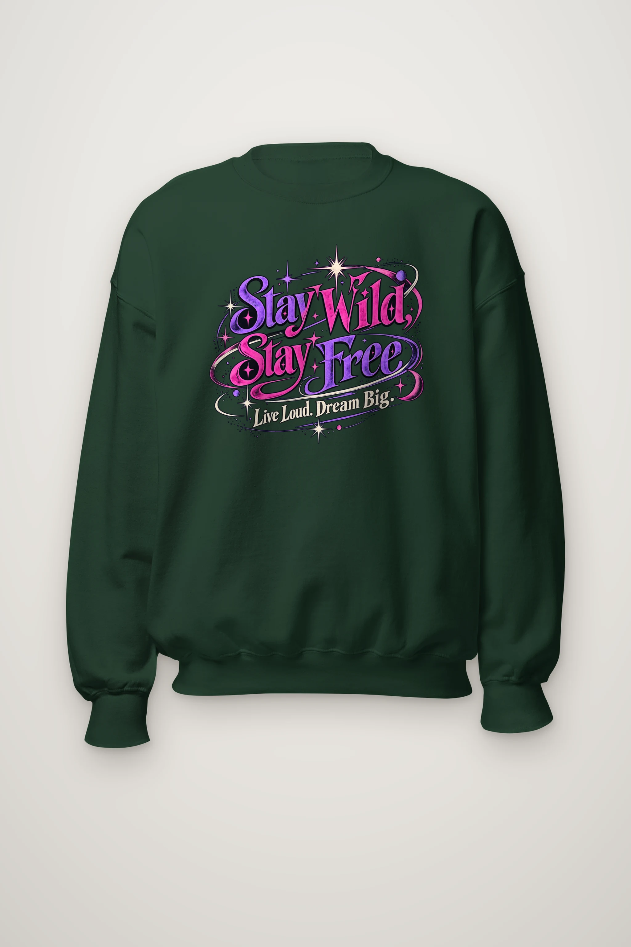"Electric Freedom Lettering" Heavy Blend Unisex Crewneck Sweatshirt