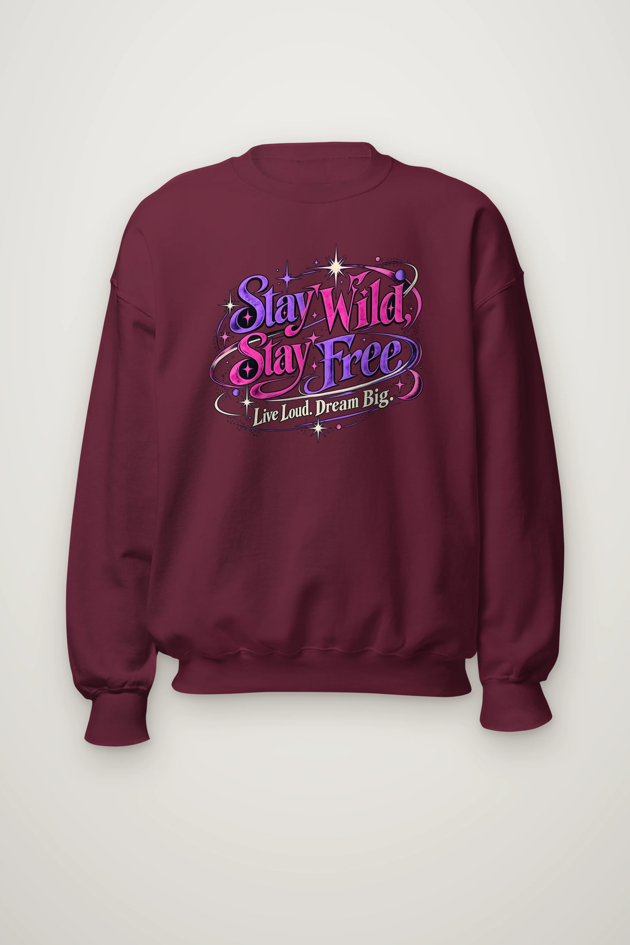"Electric Freedom Lettering" Heavy Blend Unisex Crewneck Sweatshirt