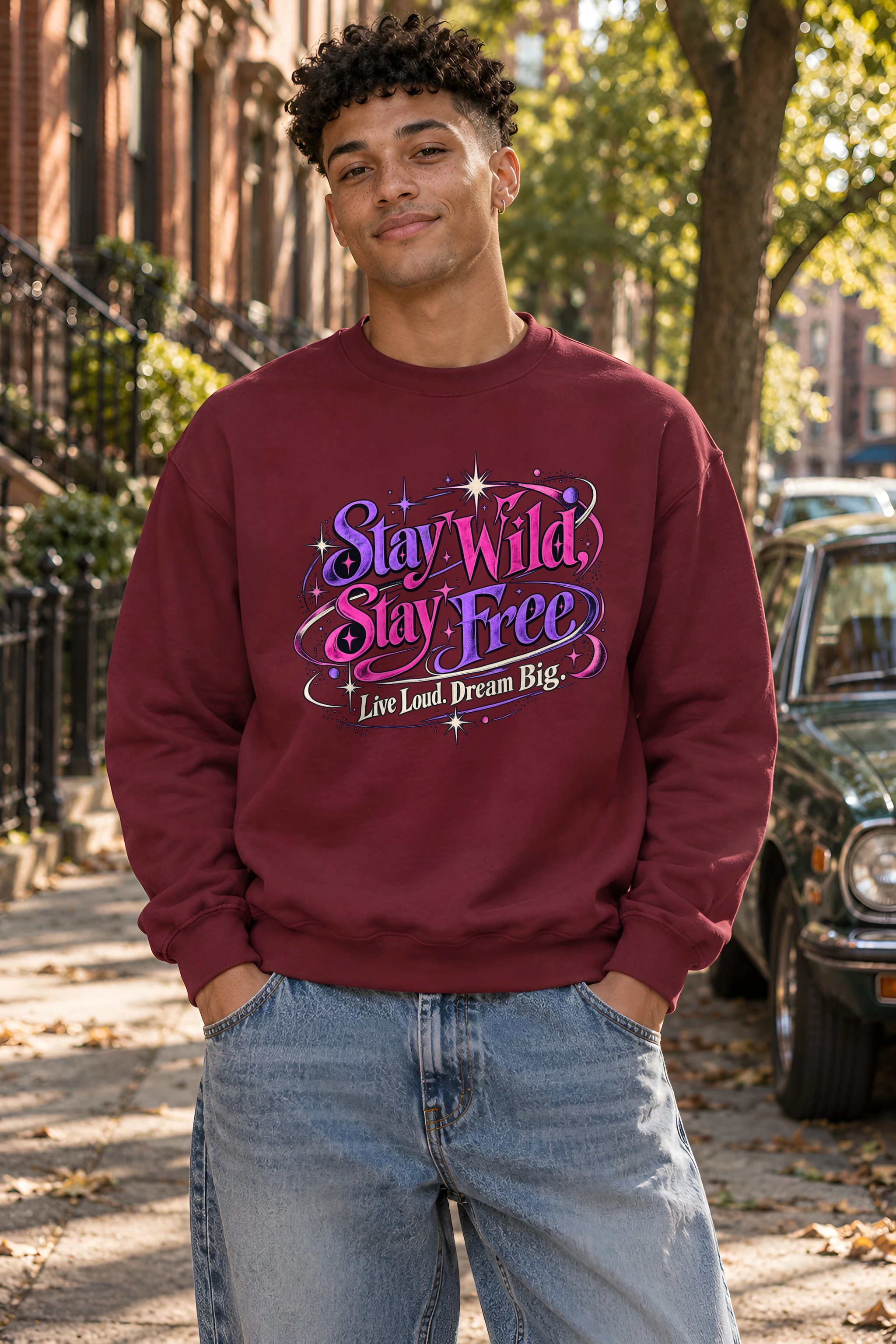"Electric Freedom Lettering" 1 Crewneck Sweatshirt