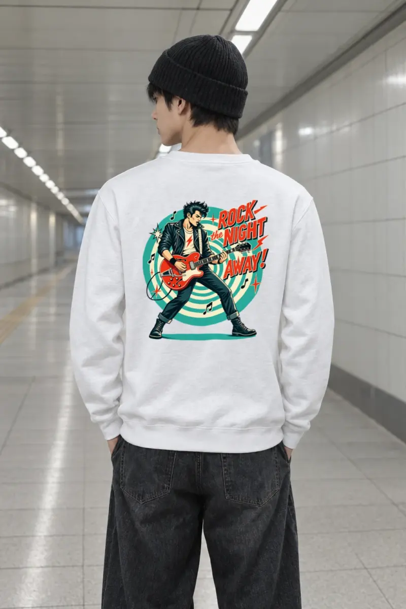 "Electric Midnight Riot" Heavy Blend Unisex Crewneck Sweatshirt
