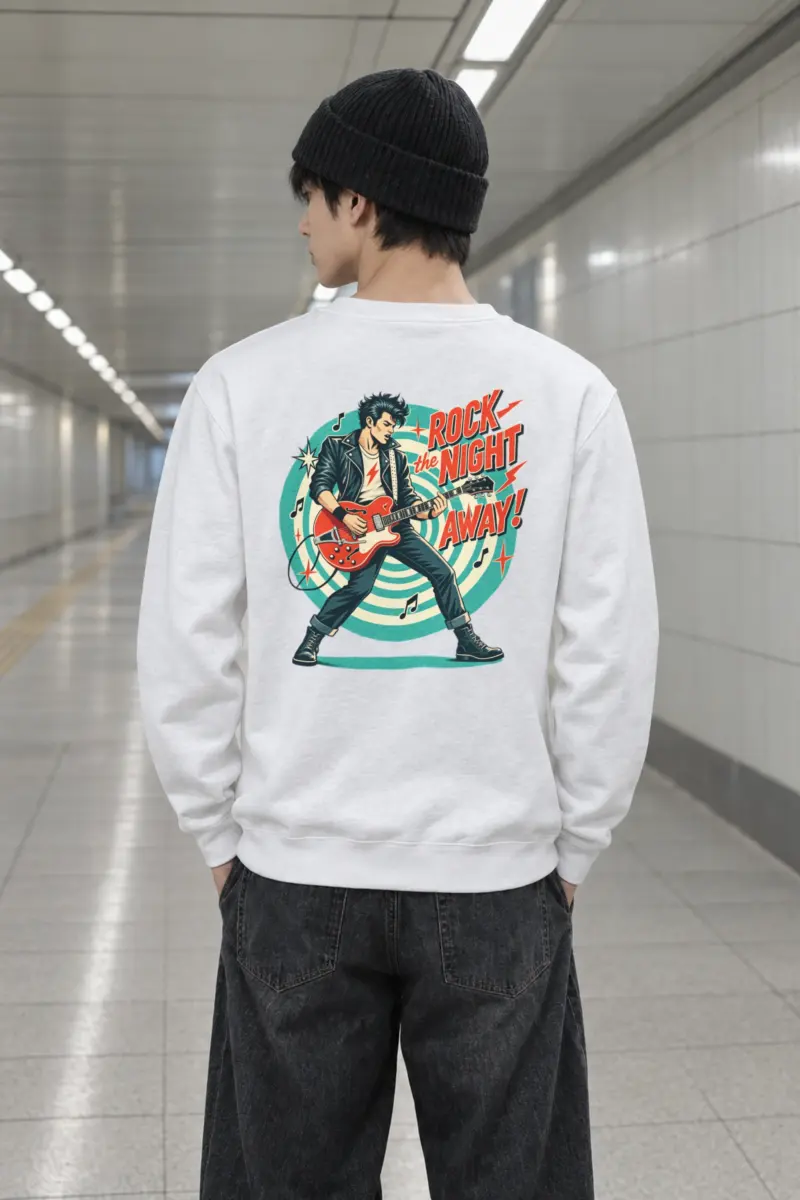 "Electric Midnight Riot" Heavy Blend Unisex Crewneck Sweatshirt