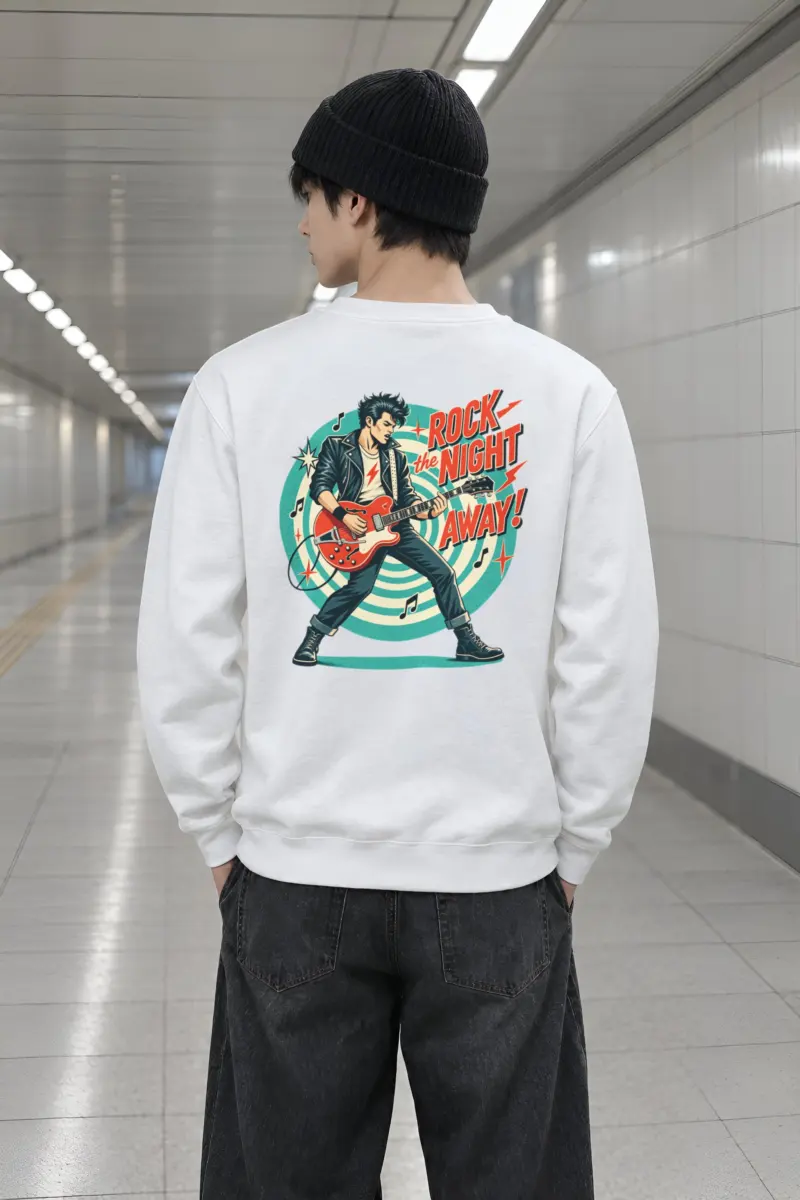 "Electric Midnight Riot" Heavy Blend Unisex Crewneck Sweatshirt