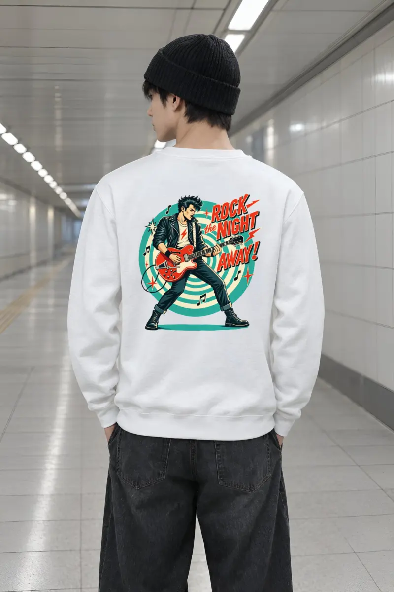 "Electric Midnight Riot" Heavy Blend Unisex Crewneck Sweatshirt