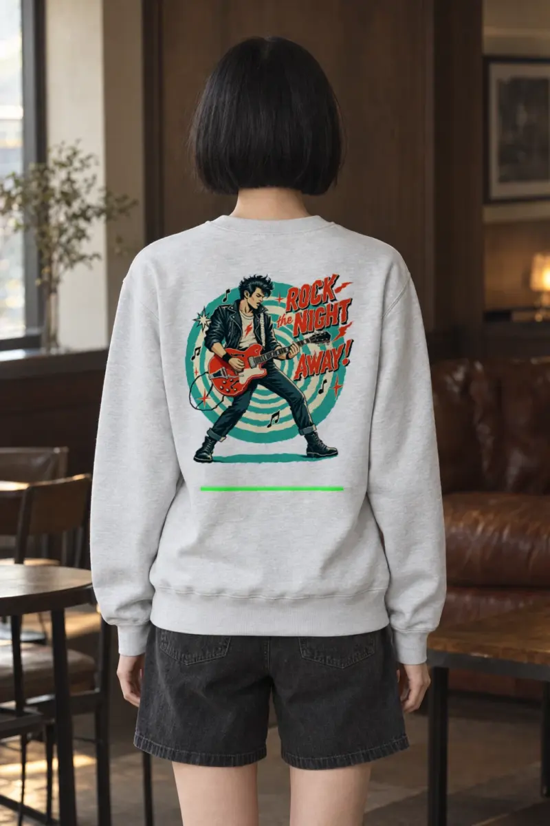 "Electric Midnight Riot" Heavy Blend Unisex Crewneck Sweatshirt | Gildan 18000