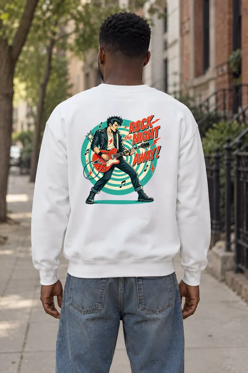 "Electric Midnight Riot" Heavy Blend Unisex Crewneck Sweatshirt