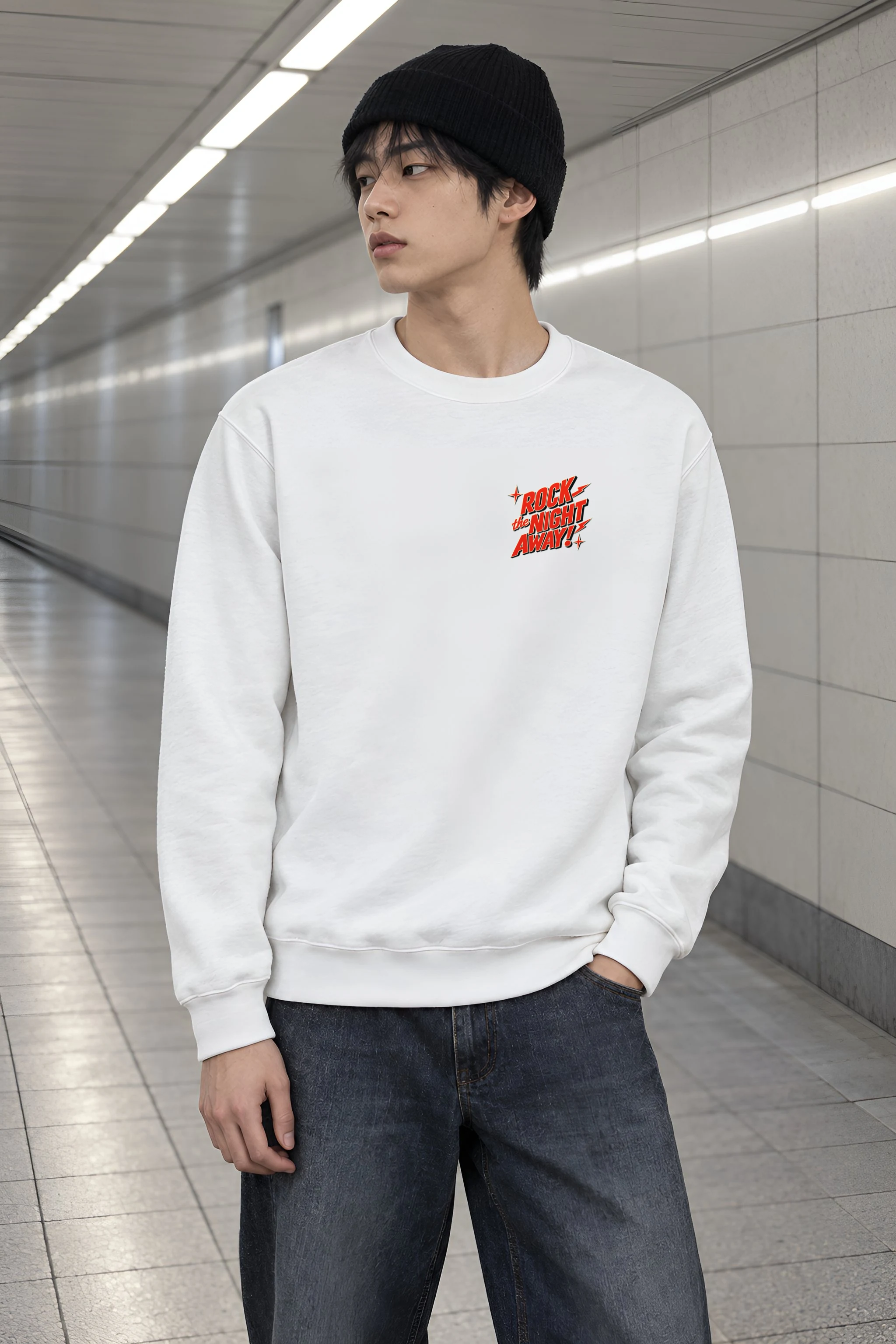 "Electric Midnight Riot" Heavy Blend Unisex Crewneck Sweatshirt