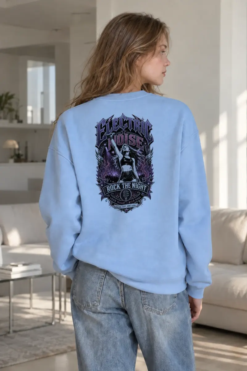 “Electric Noise” Heavy Blend Unisex Crewneck Sweatshirt | Gildan 18000