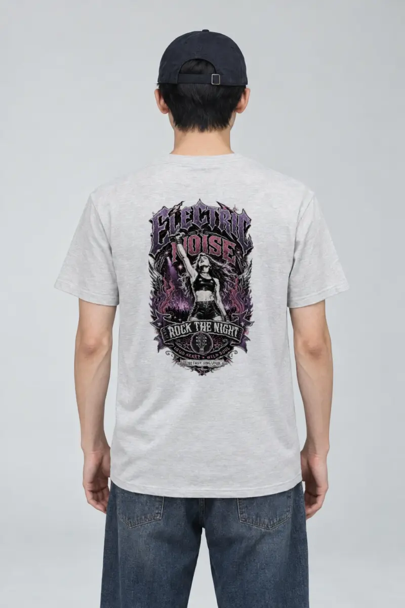 "Electric Noise" Heavyweight Unisex Crewneck T-shirt