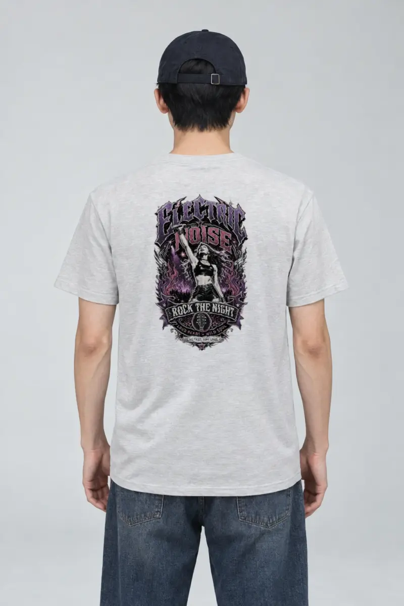 "Electric Noise" Heavyweight Unisex Crewneck T-shirt