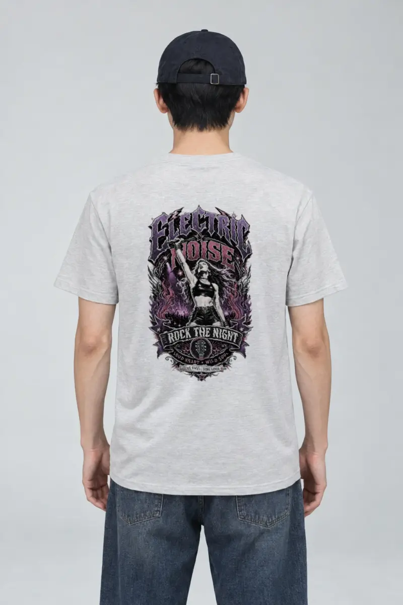 "Electric Noise" Heavyweight Unisex Crewneck T-shirt