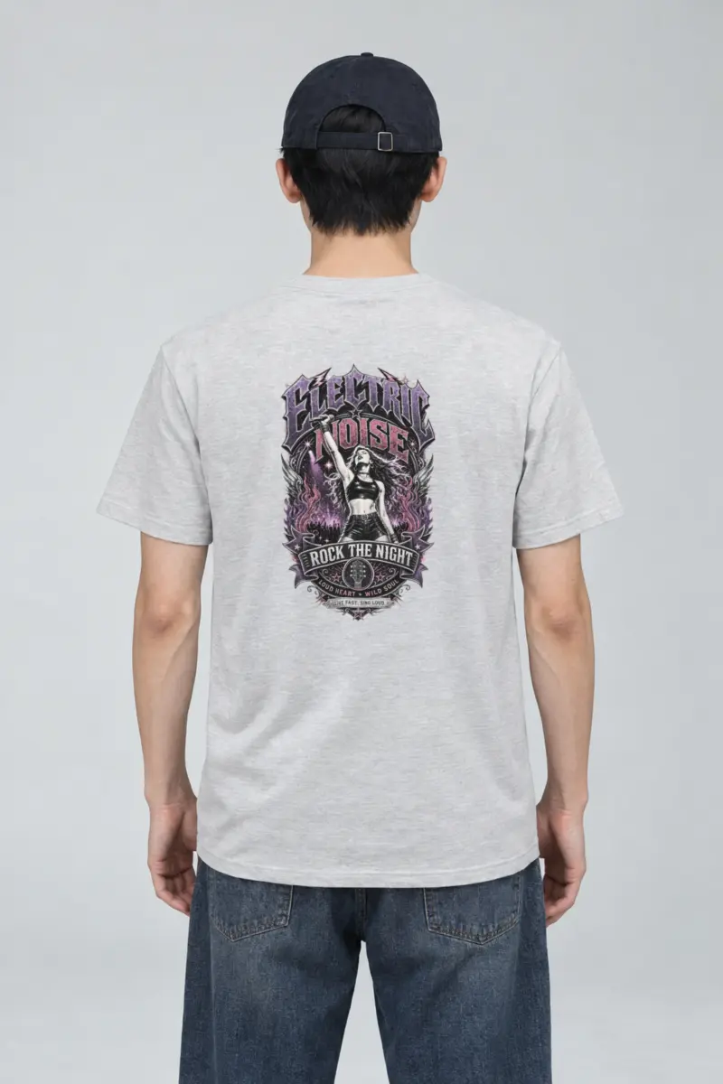 "Electric Noise" Heavyweight Unisex Crewneck T-shirt