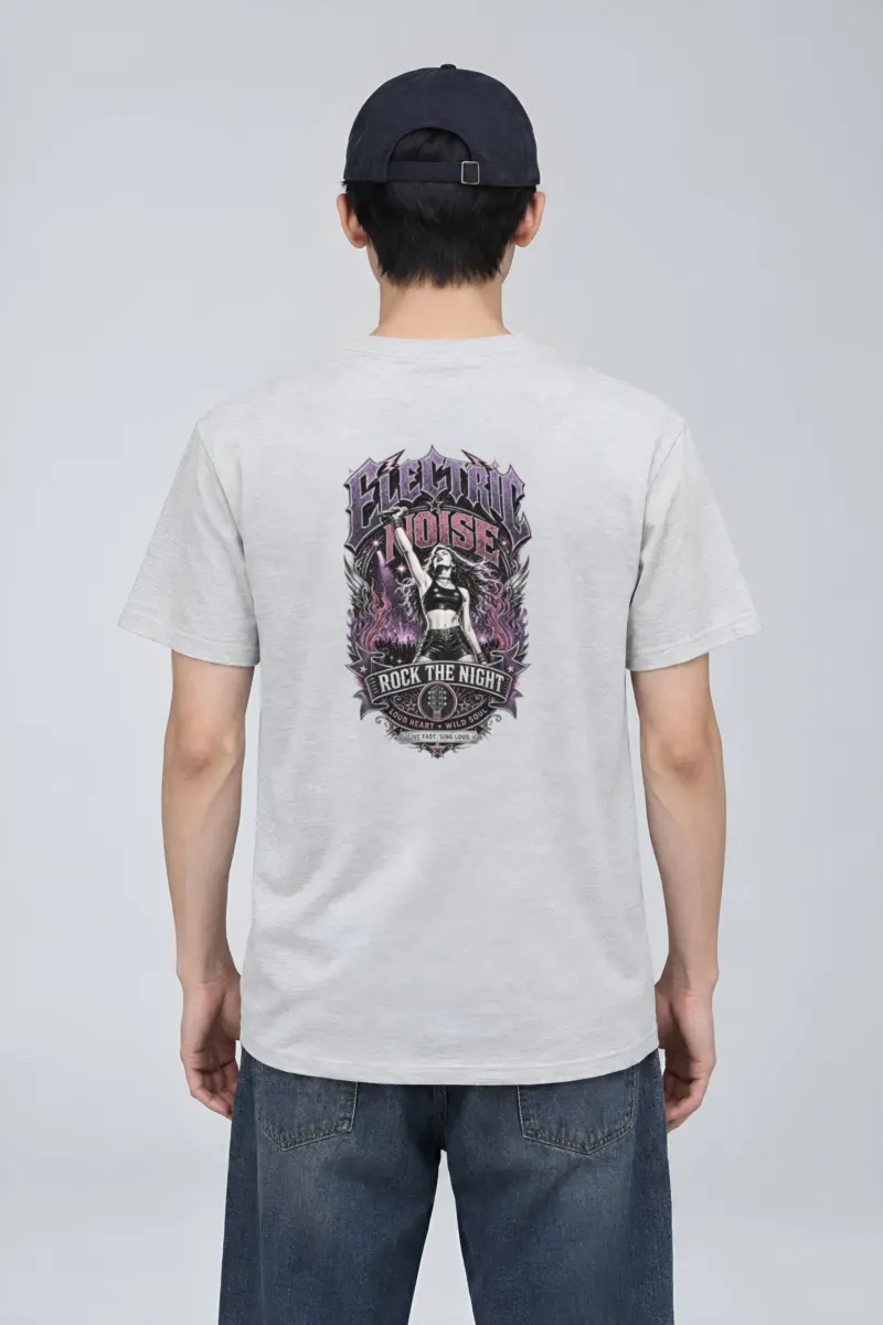 "Electric Noise" Heavyweight Unisex Crewneck T-shirt