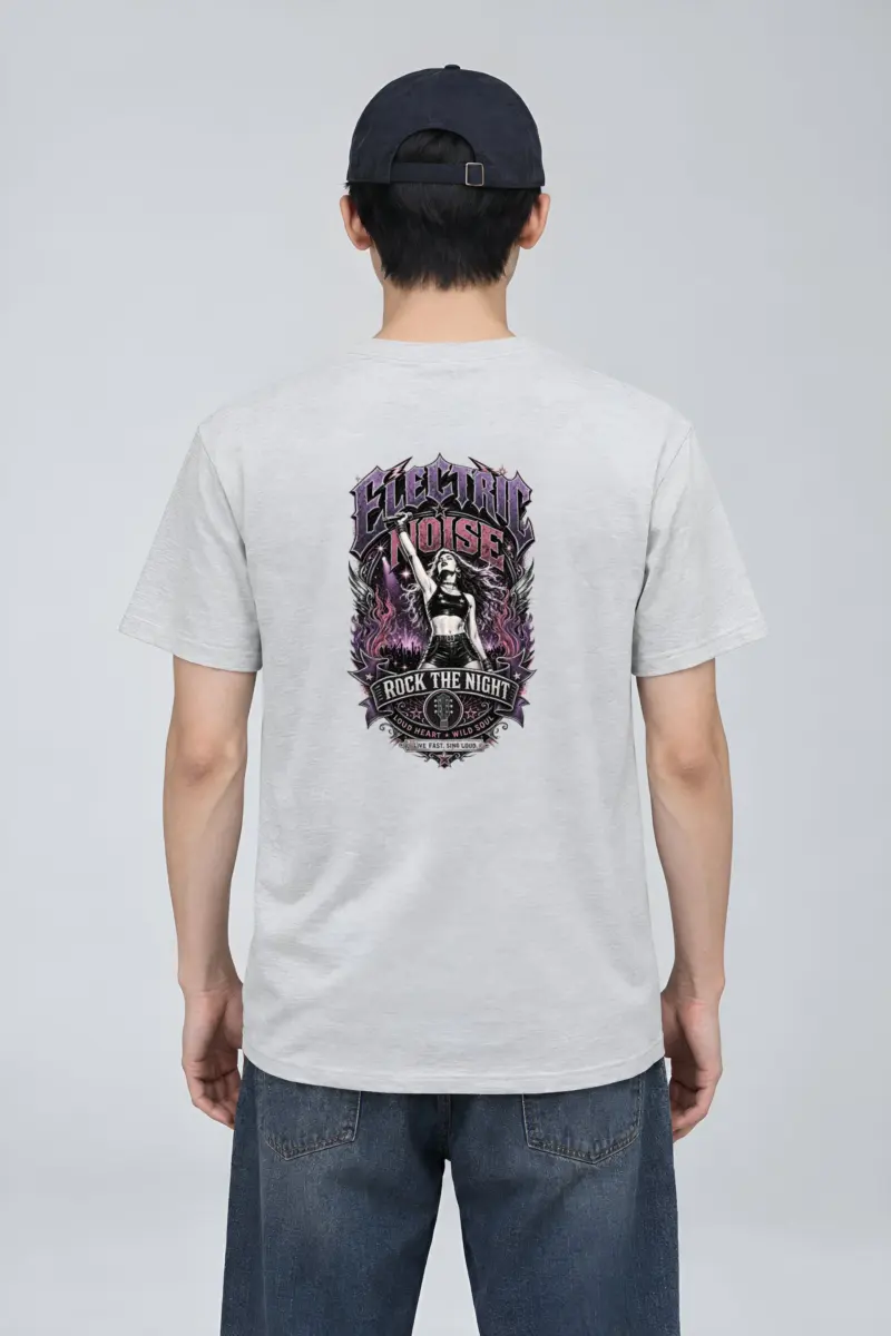 "Electric Noise" Heavyweight Unisex Crewneck T-shirt