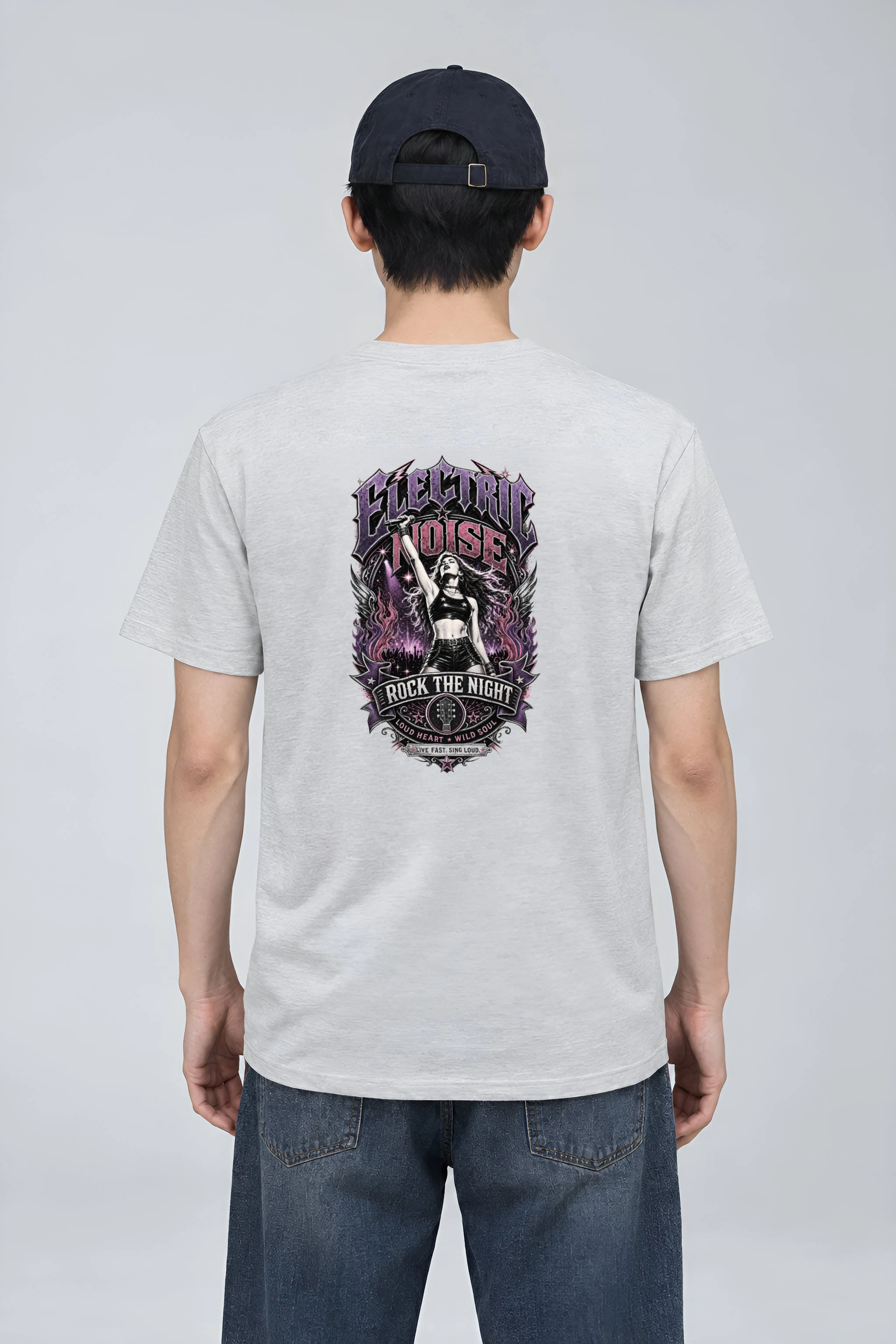 "Electric Noise" Heavyweight Unisex Crewneck T-shirt