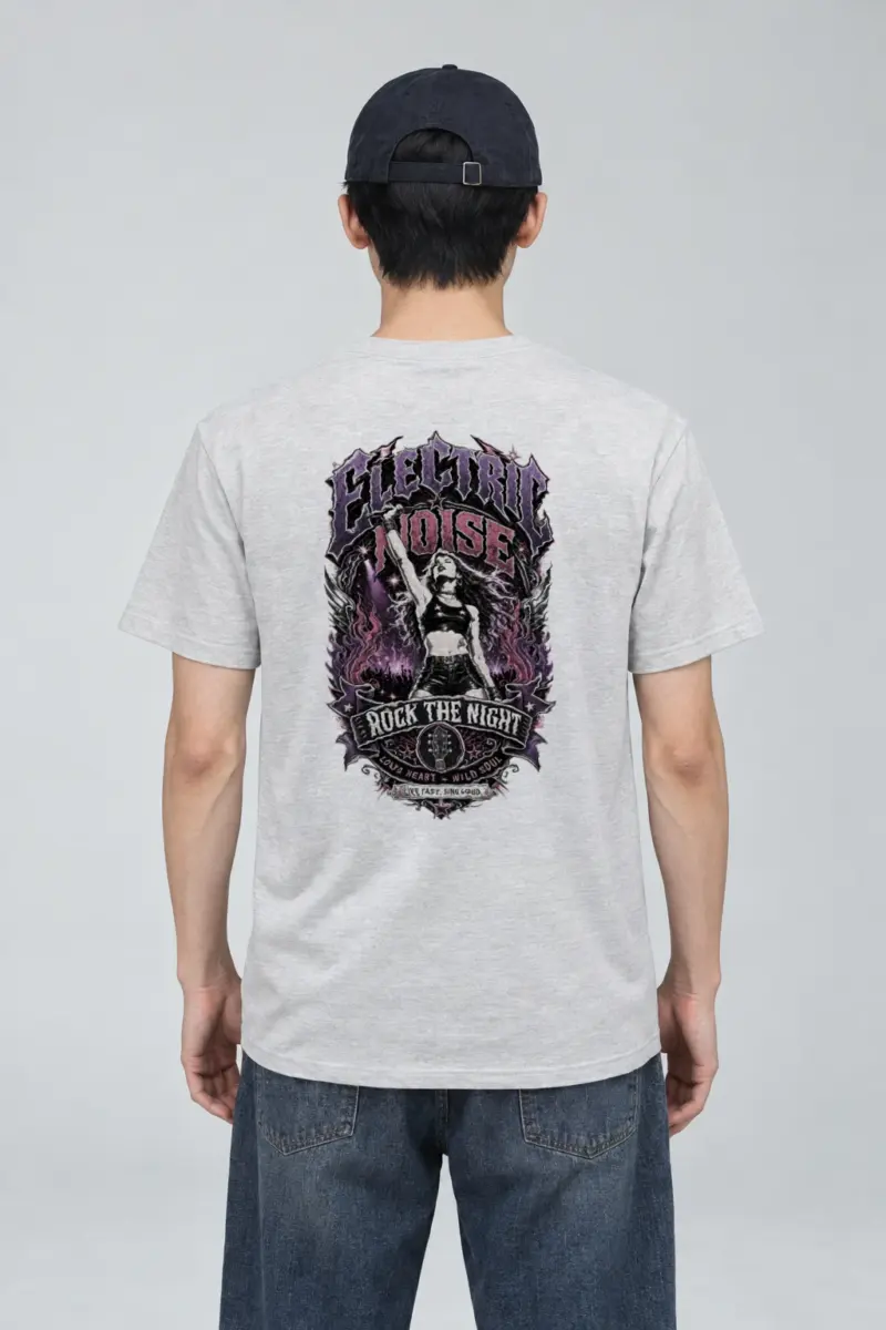"Electric Noise" Heavyweight Unisex Crewneck T-shirt