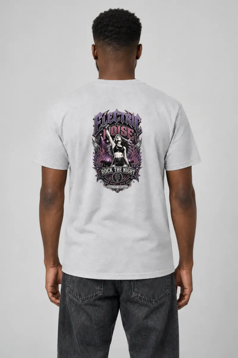 "Electric Noise" Heavyweight Unisex Crewneck T-shirt