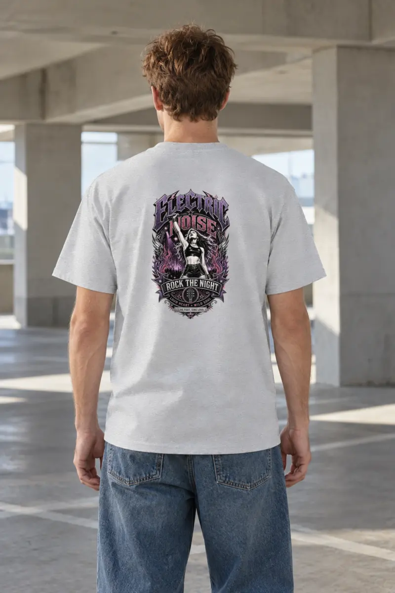 "Electric Noise" Heavyweight Unisex Crewneck T-shirt
