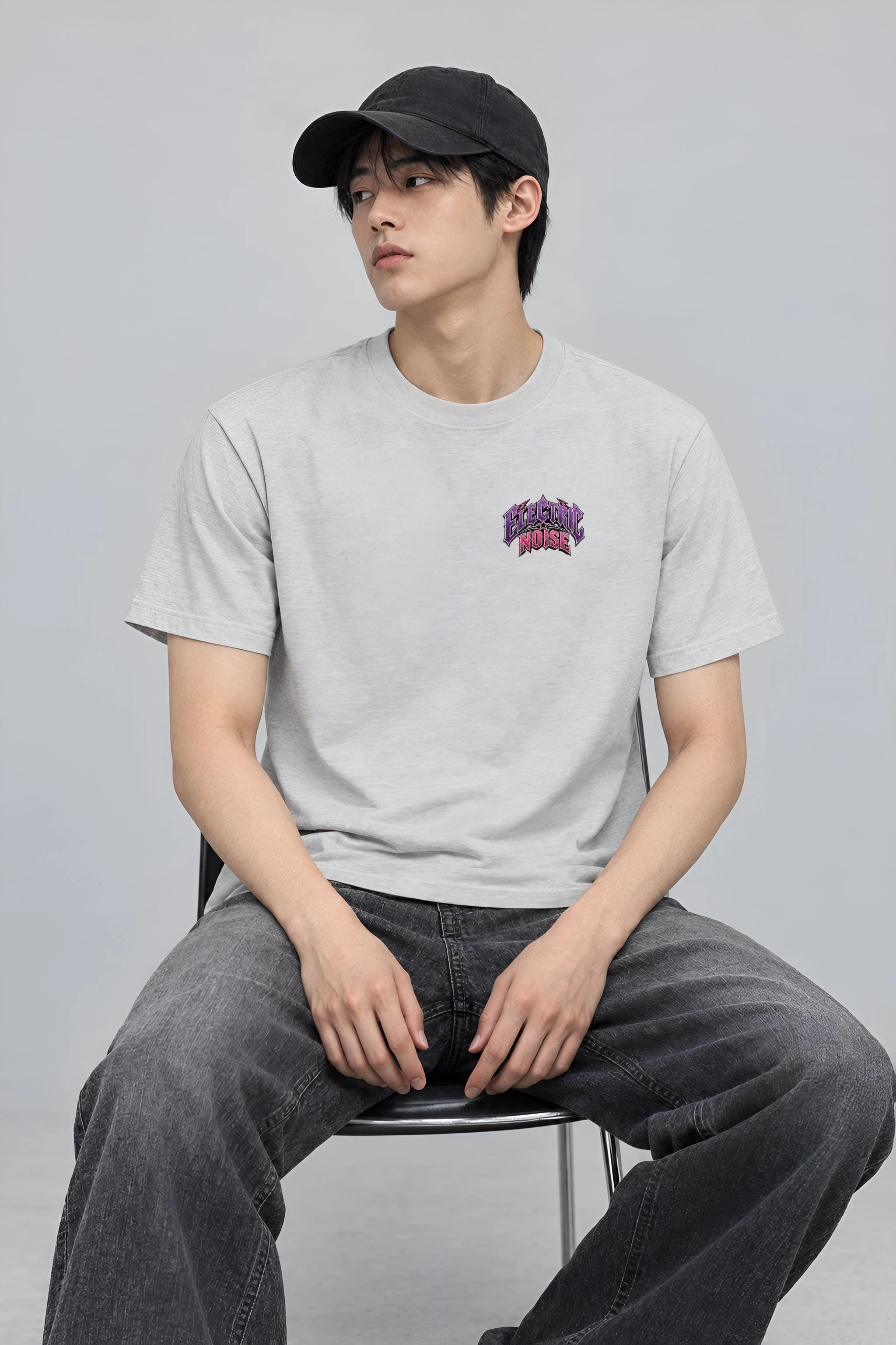 "Electric Noise" Heavyweight Unisex Crewneck T-shirt