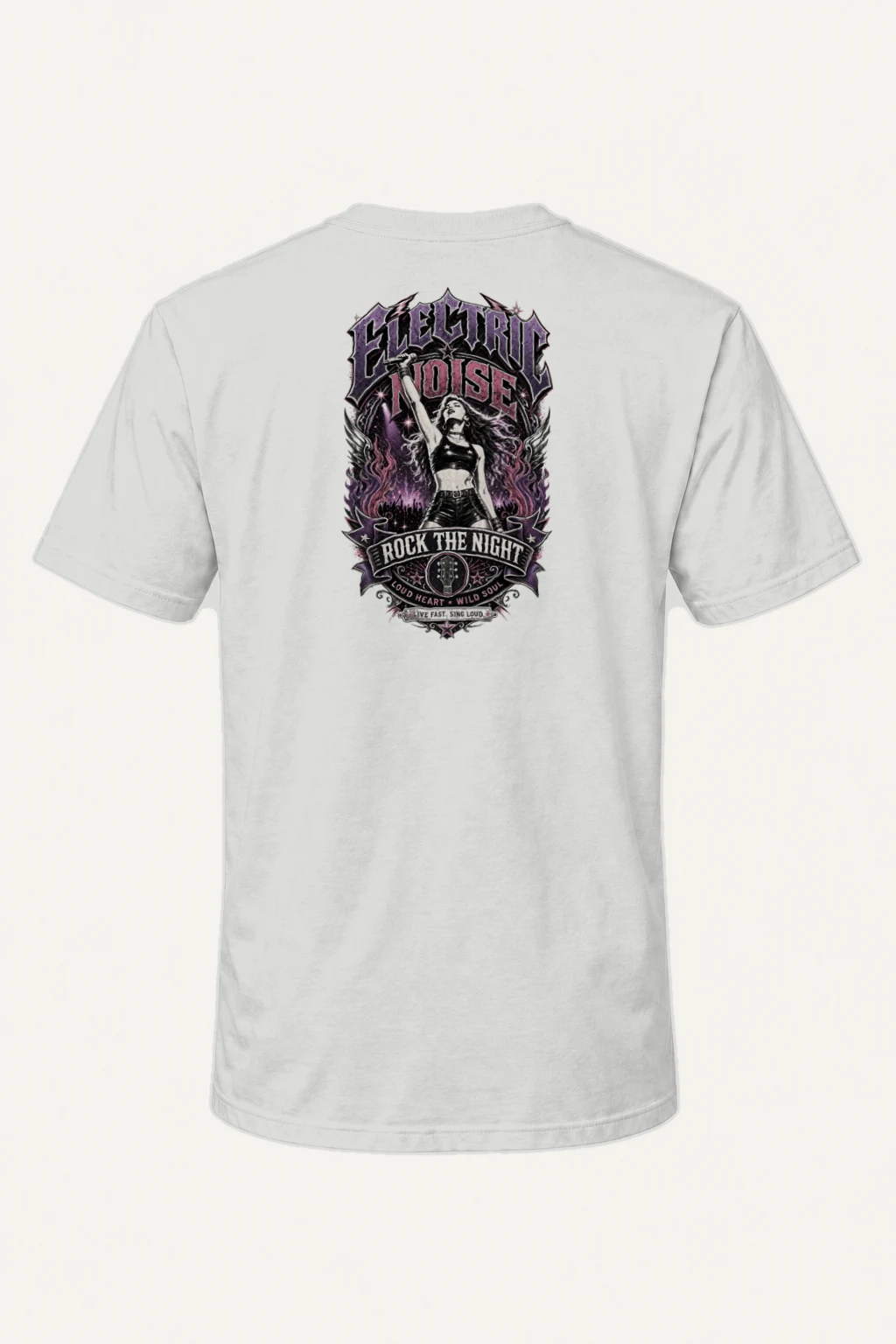 "Electric Noise" Heavyweight Unisex Crewneck T-shirt | Gildan 5000