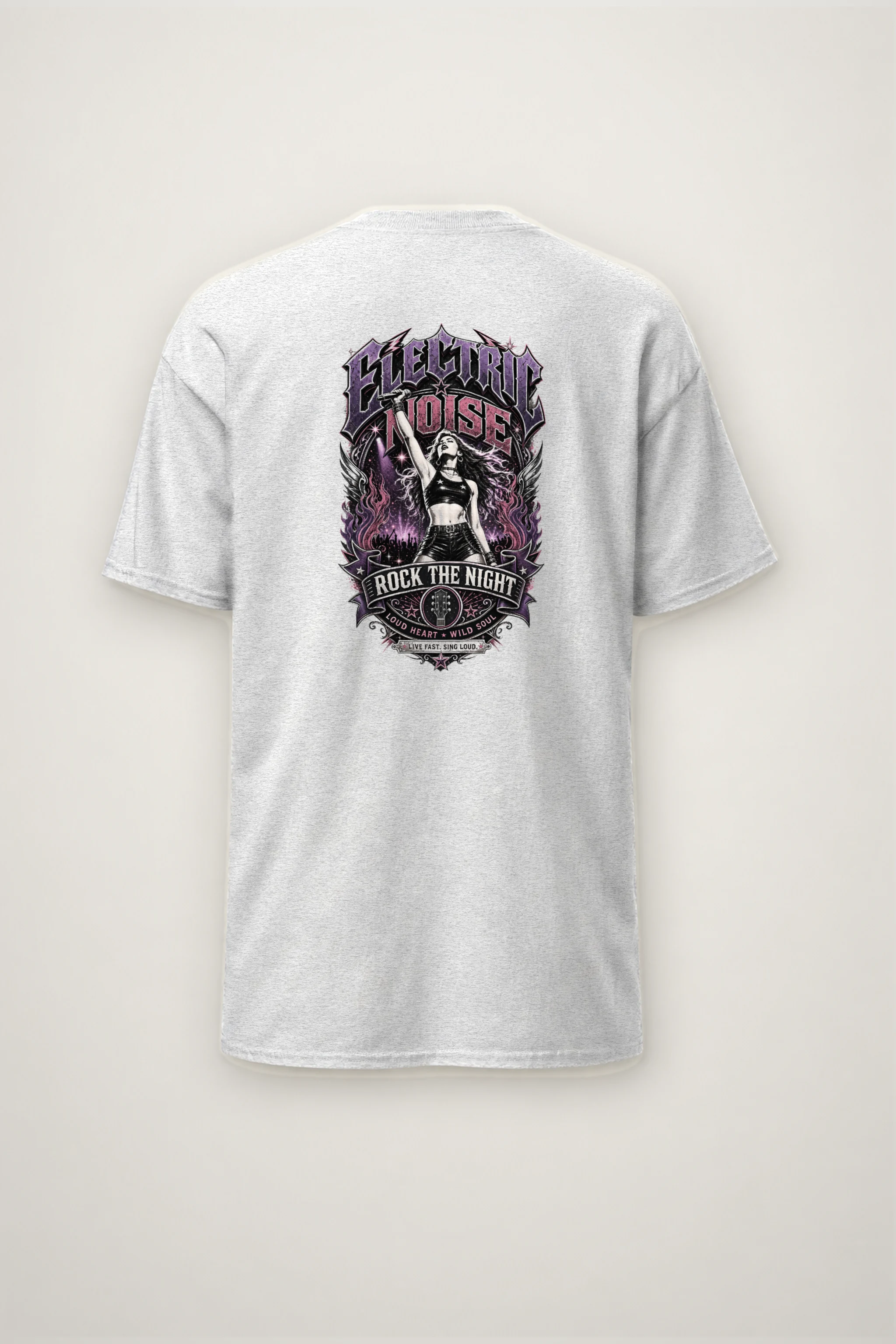 "Electric Noise" Heavyweight Unisex Crewneck T-shirt