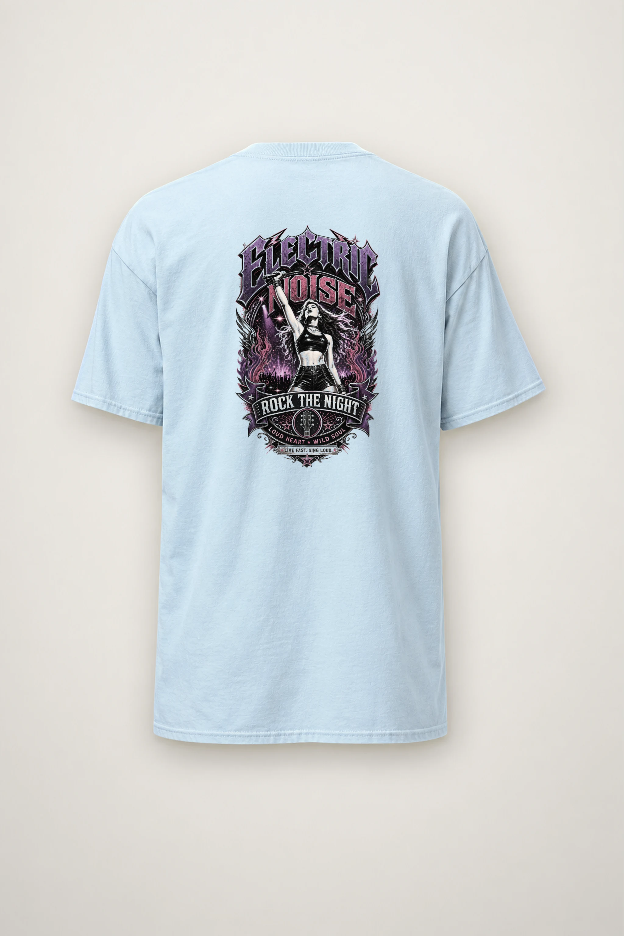 "Electric Noise" Heavyweight Unisex Crewneck T-shirt