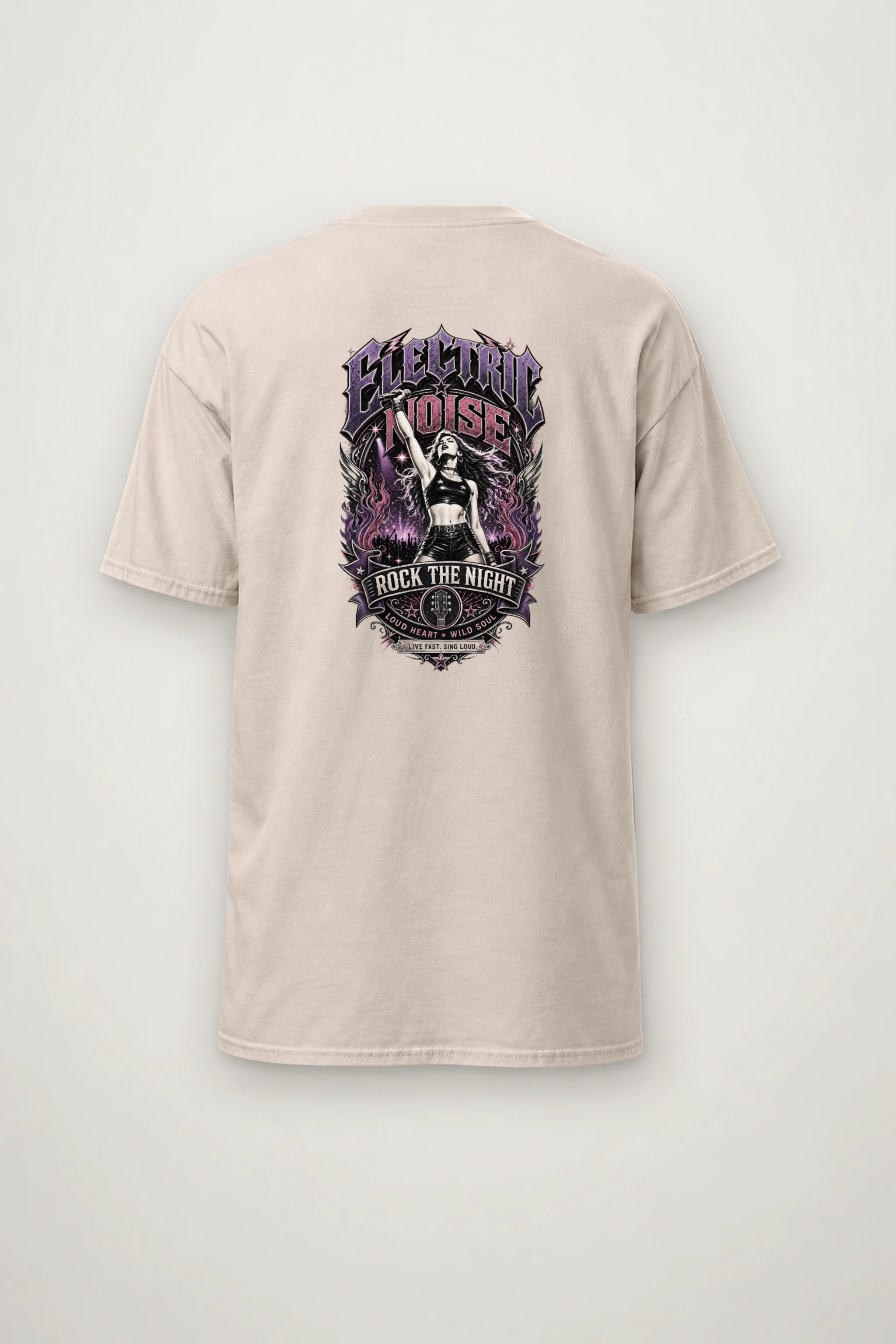 "Electric Noise" Heavyweight Unisex Crewneck T-shirt