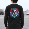"Electric Vibes Bulldog" Unisex Longsleeve T-shirt