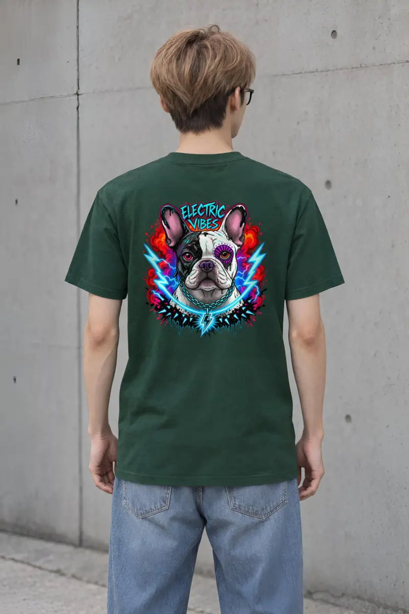 "Electric Vibes" Heavyweight Unisex Crewneck T-shirt