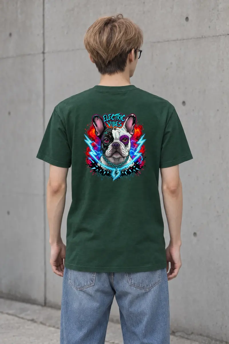 "Electric Vibes" Heavyweight Unisex Crewneck T-shirt