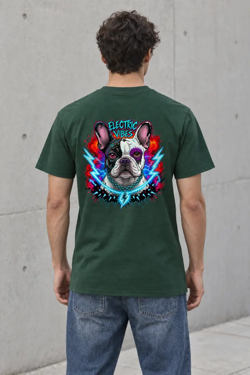 "Electric Vibes" Heavyweight Unisex Crewneck T-shirt | Gildan 5000