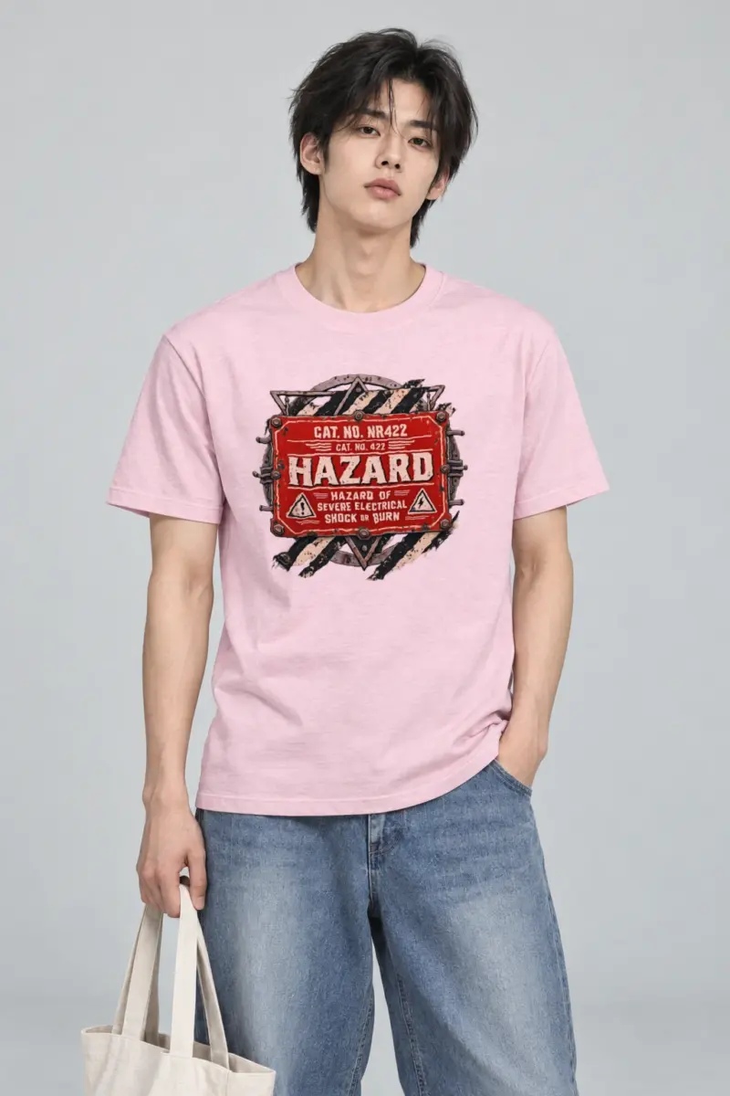 "Electrical Hazard" Heavyweight Unisex Crewneck T-shirt