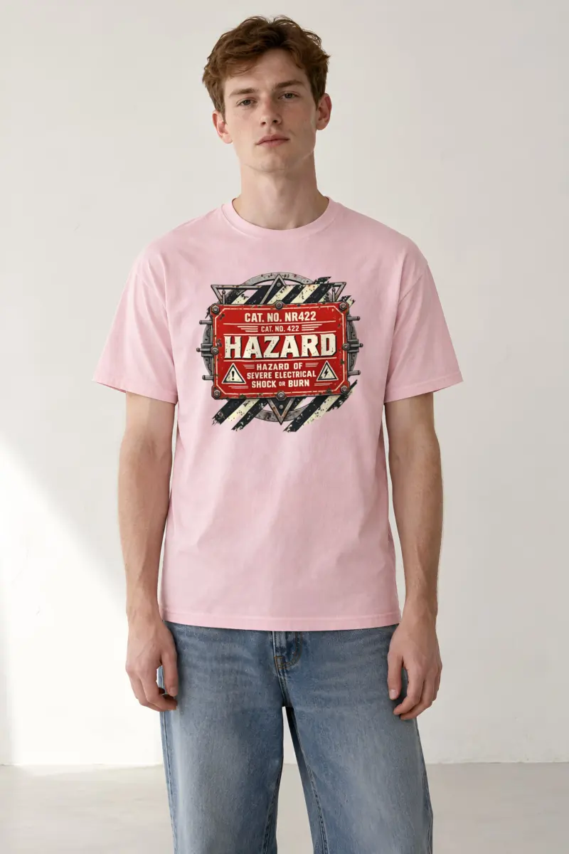 "Electrical Hazard" Heavyweight Unisex Crewneck T-shirt