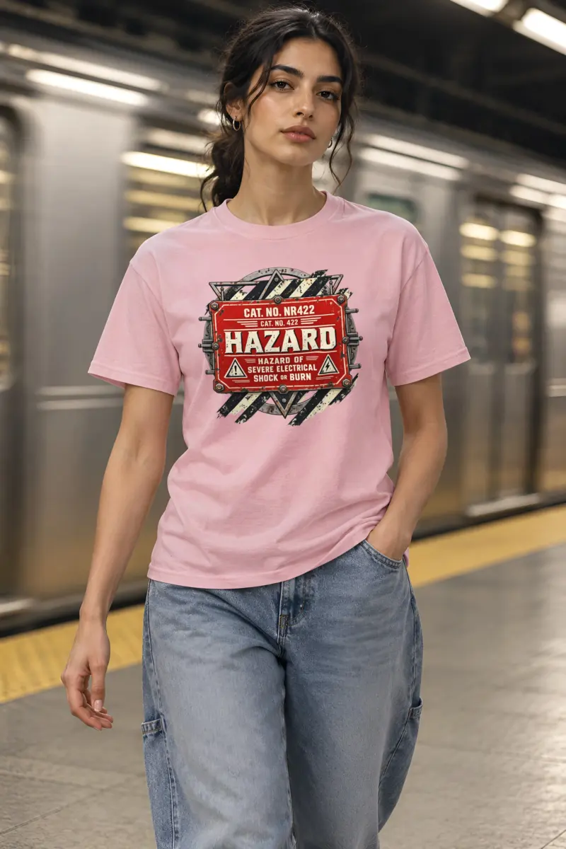 "Electrical Hazard" Heavyweight Unisex Crewneck T-shirt
