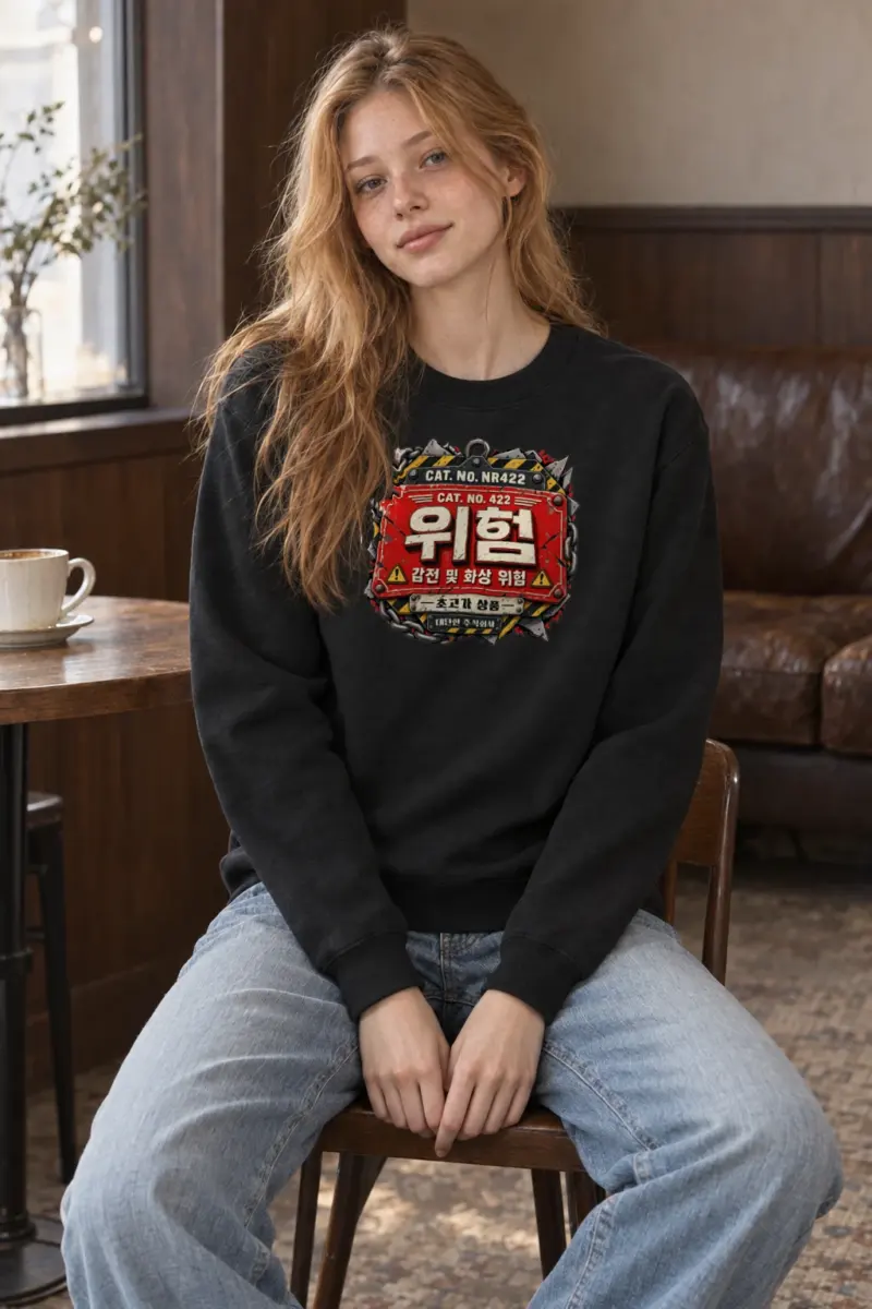 "Severe Hazard Warning" Heavy Blend Unisex Crewneck Sweatshirt