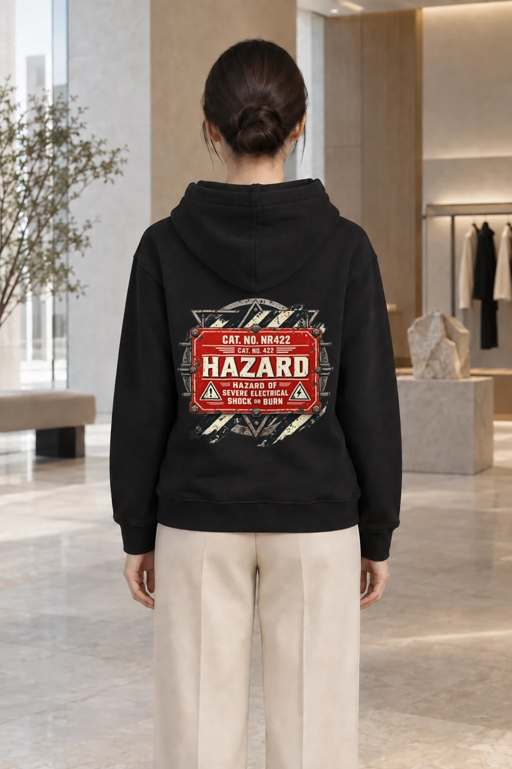"Electrical Hazard Sign" Heavy Blend Unisex Pullover Hoodie | Gildan 18500