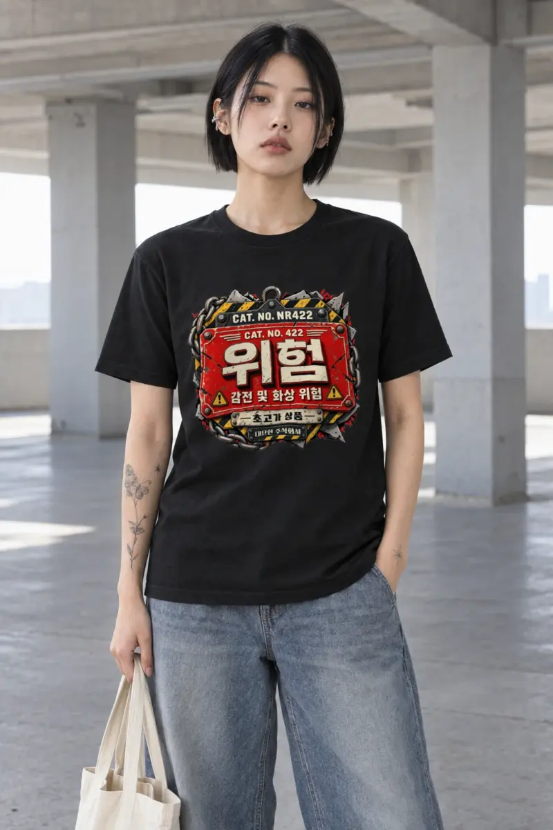 "Electrical Burn Risk" Heavyweight Unisex Crewneck T-shirt