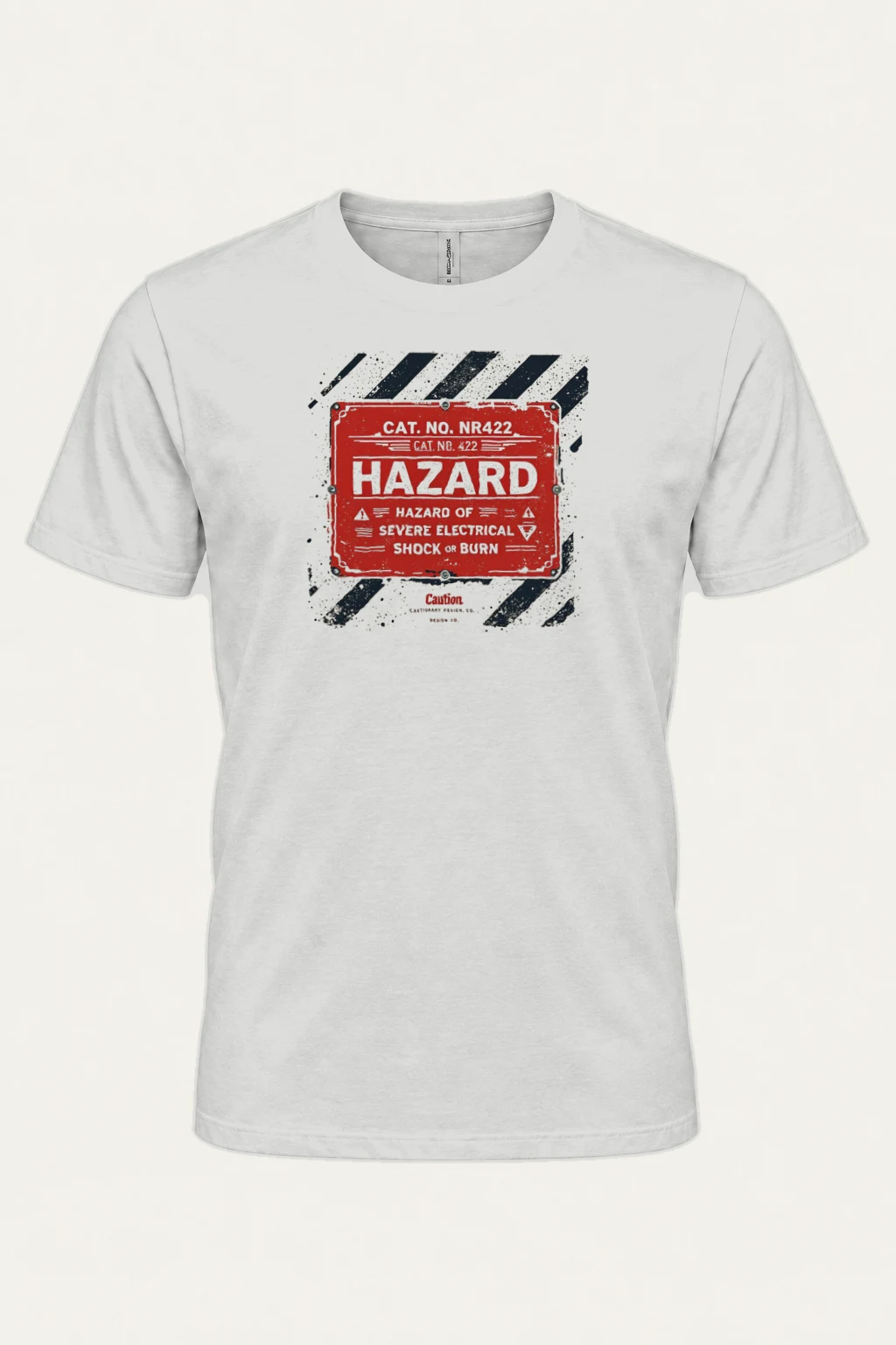 "Electrical Hazard Sign" Heavyweight Unisex Crewneck T-shirt | Gildan 5000