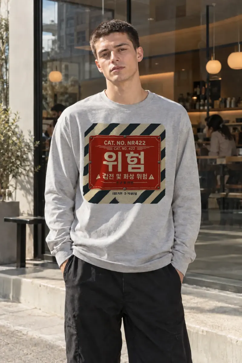 “Electrical Hazard Sign” Unisex Longsleeve T-shirt | Gildan 2400