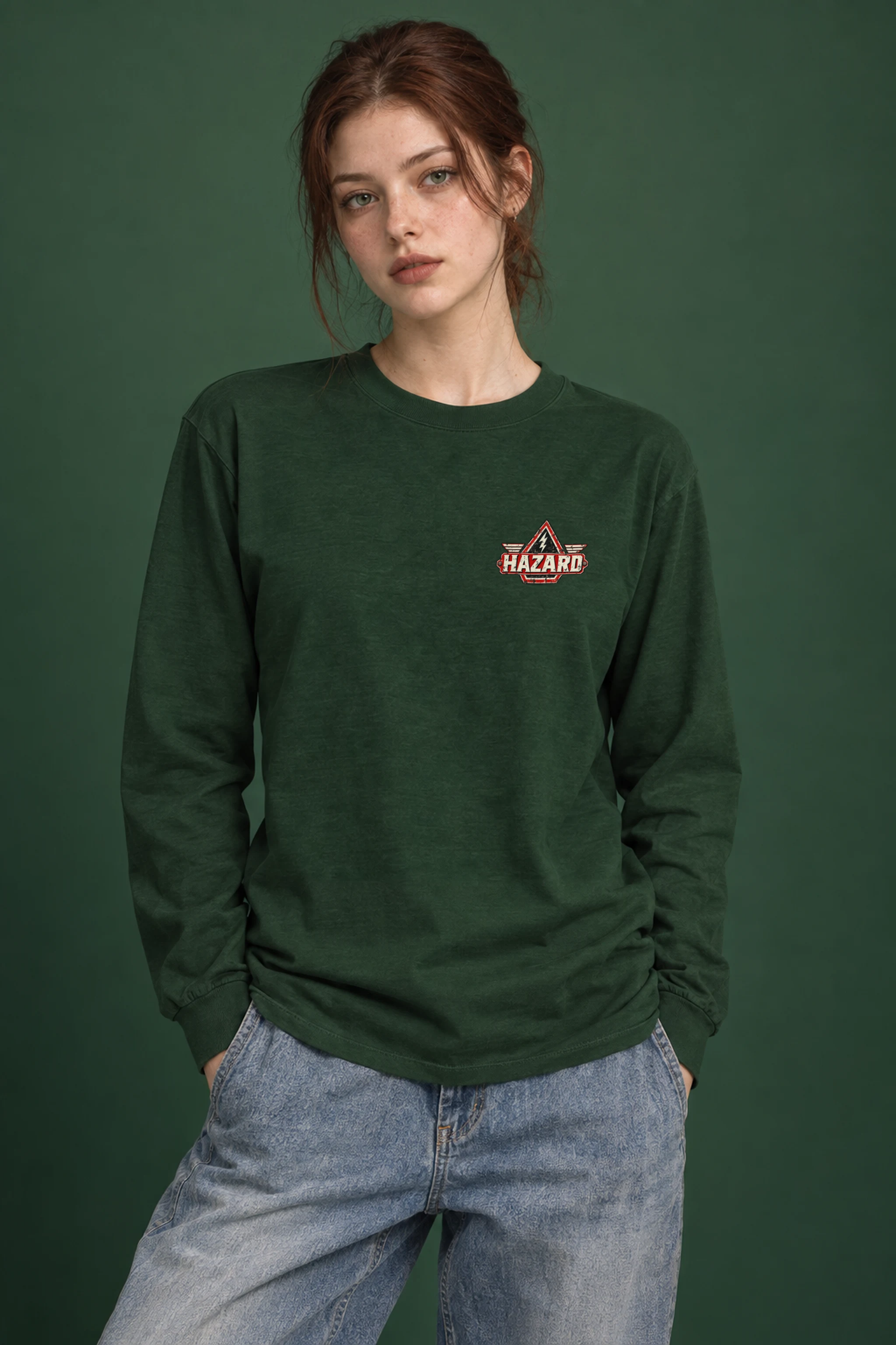 "Electrical Hazard Sign" Unisex Longsleeve T-shirt