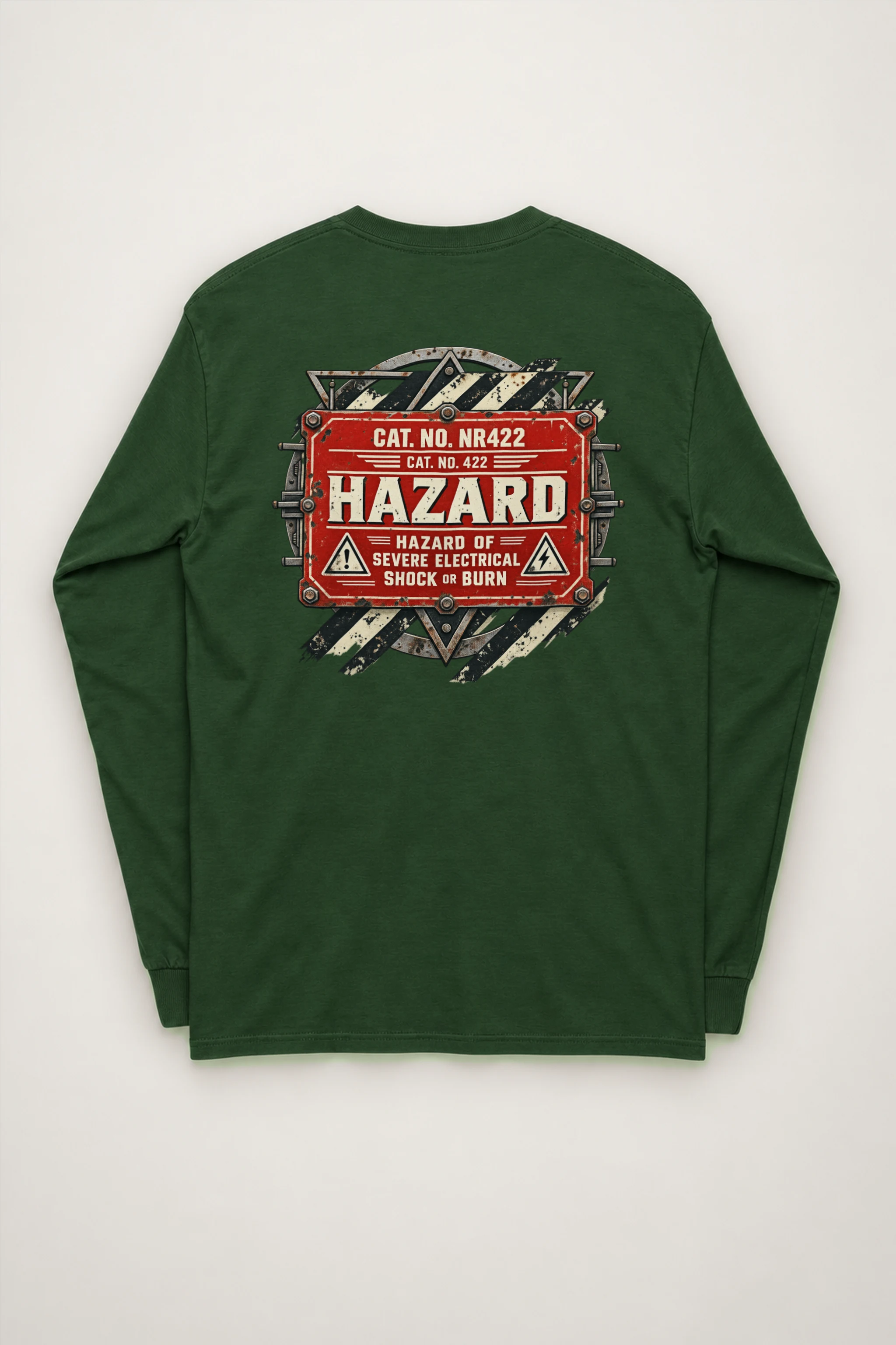 "Electrical Hazard Sign" Unisex Longsleeve T-shirt