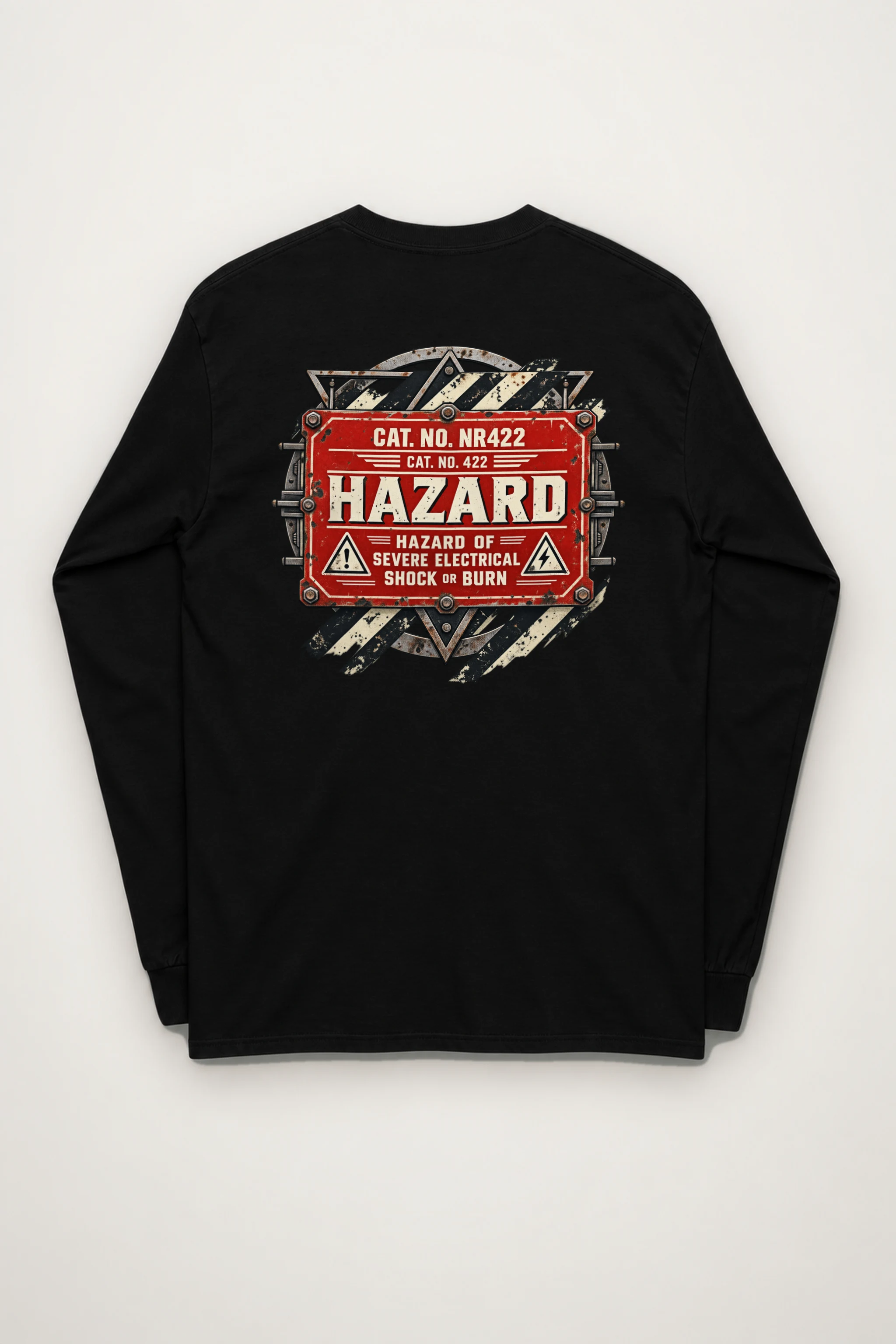 "Electrical Hazard Sign" Unisex Longsleeve T-shirt